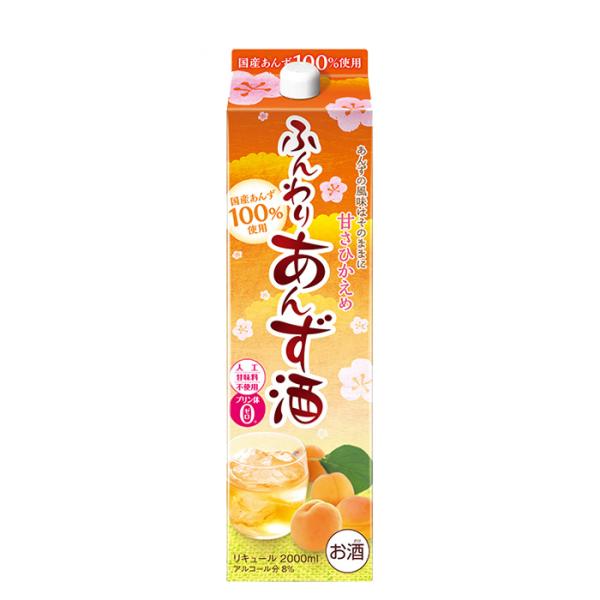 あんず Liqueur 8% GODO Funwari Anzu shu (apricot) 2L bottle