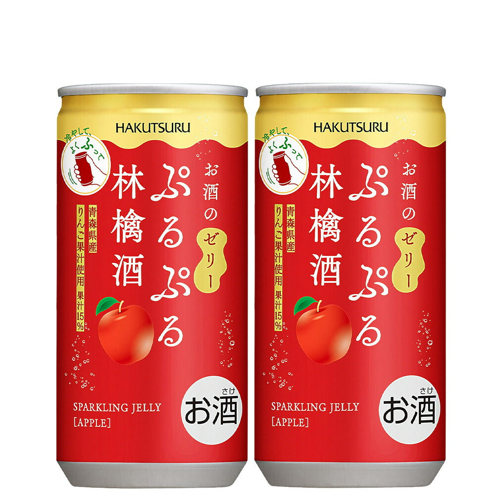 2CS] Hakutsuru Liqueur 3% Purupuru Ringoshu (Apple) Can 190ml × 60 bo