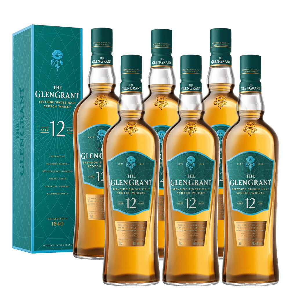 1CS]The Glen Grant 12 Year Old Single Malt Scotch Whisky 700 ml x 6 b