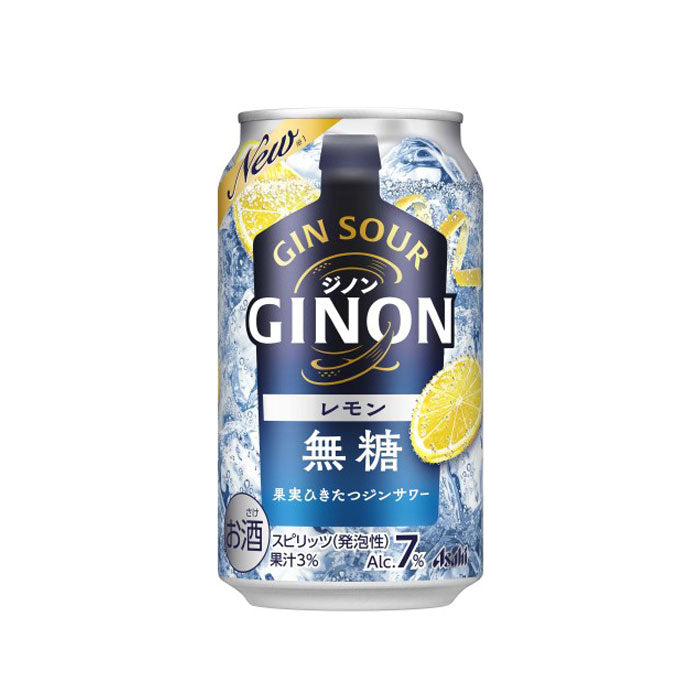 Asahi GINON レモン 350ml×24缶入り 1CS] Asahibeer GINON Lemon 350ml x 24 cans Gin Highball