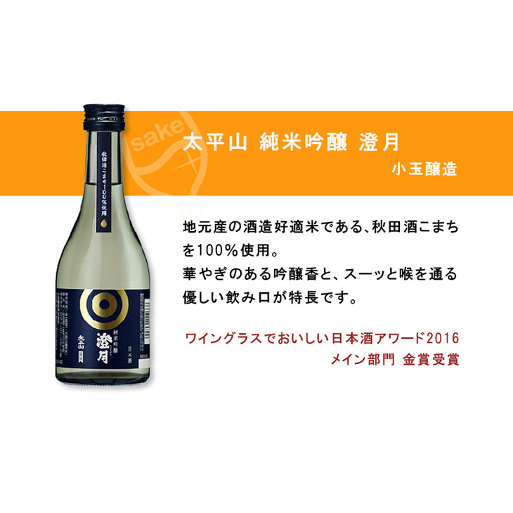 The Fine Sake Award Winning sake small bottles Set [Taiheizan, Echigotsurukame, hourai]