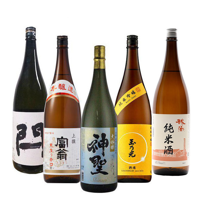 Kyoto Local Sake Comparison [Kannnuki, Tomiou, Shinsei, Shukon, Momo no Shizuku]