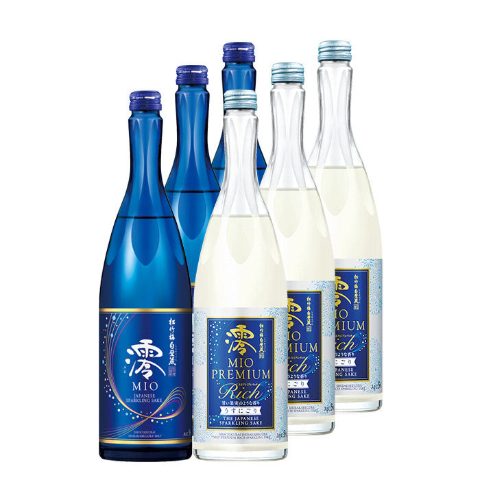 Summer limited! Takara Shuzou Shochikubai Mio Sparkling & Premium Rich Usunigori 750ml × 6 bottles