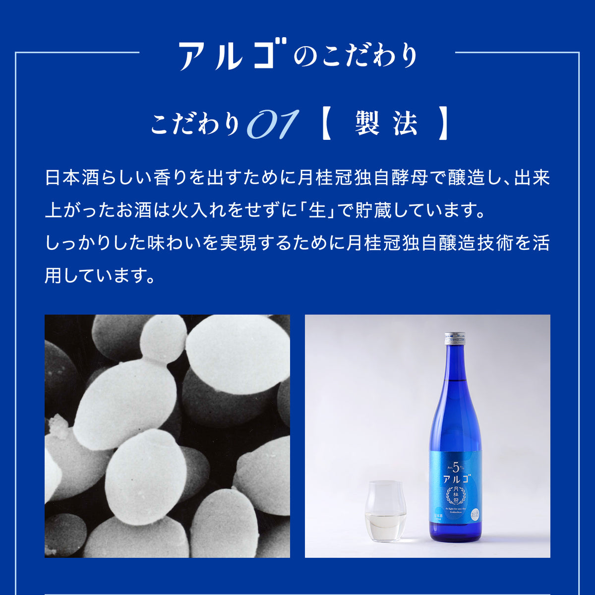 Gekkeikan Alc.5% ALGO 5.0 720ml bottle