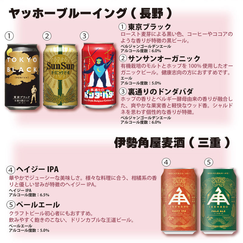 Japanese Craft Beer Standard Drinking 18 cans Set