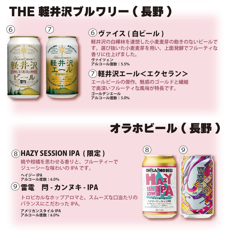 Japanese Craft Beer Standard Drinking 18 cans Set