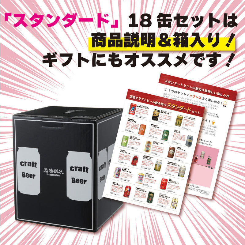 Japanese Craft Beer Standard Drinking 18 cans Set