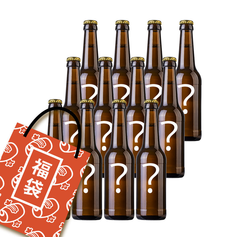 Outlet Craft Beer Lucky Bag Set – 12 Bottles of Imported Beers (300ml–350ml, Assorted, Clearance Item)
