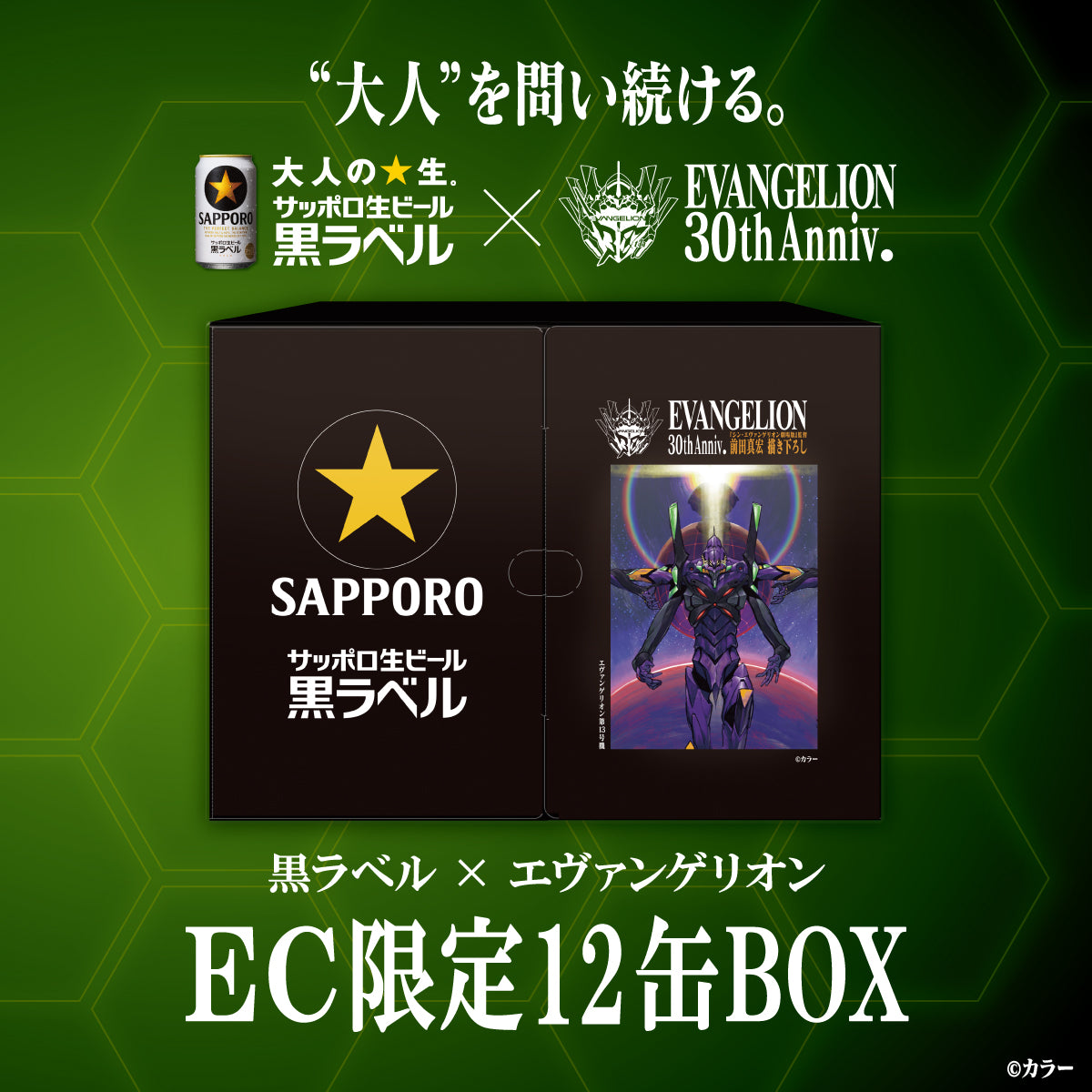 Evangelion Beer Sapporo Black Label Collaboration 12-Can Box Set 350ml