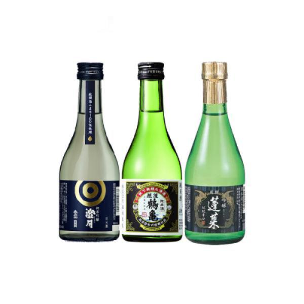ＷＧＯ受賞 太平山・越後鶴亀・蓬莱 小瓶飲み比べセット 日本酒 300ml 各種2本 300ml × 6本セット ギフト 父親 誕生日 プレゼント