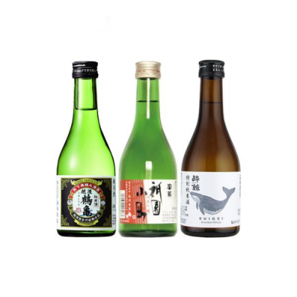 ＷＧＯ受賞 越後鶴亀・富翁・酔鯨 小瓶飲み比べセット 日本酒 300ml 各種2本 300ml × 6本セット ギフト 父親 誕生日 プレゼント