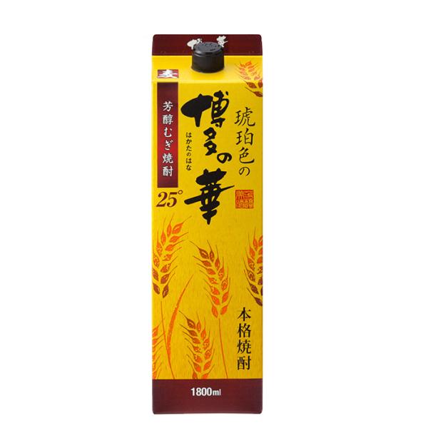 麦焼酎琥珀色の博多の華25度パック1800ml1.8L焼酎福徳長酒類