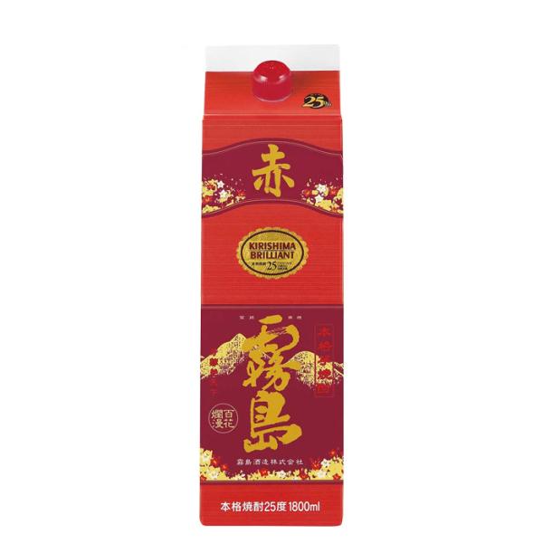 芋焼酎赤霧島25度パック1800ml1.8L1本焼酎霧島酒造