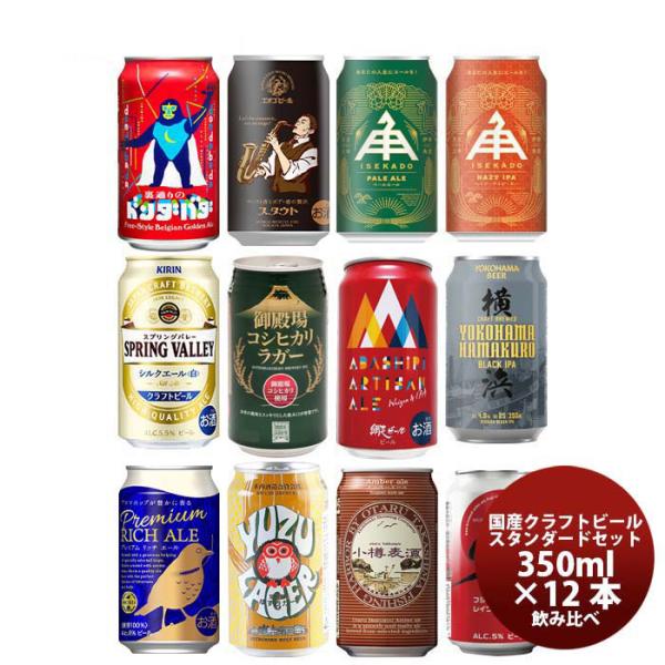 国産クラフトビールバランス良し！スタンダード12種12本飲み比べセット逸酒創伝オリジナル