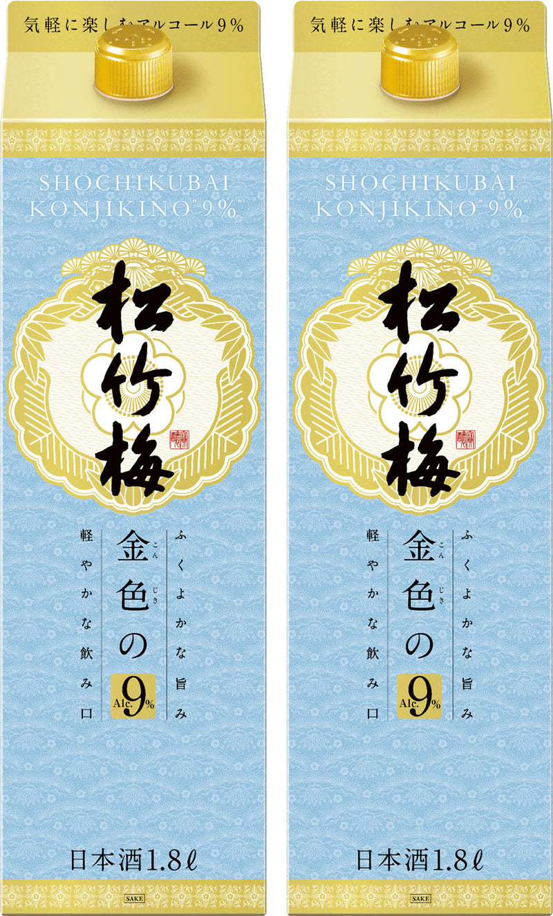 [2btls] Takara Shochikubai Konjiki no Alc.9% Sake 1.8L × 2 bottles