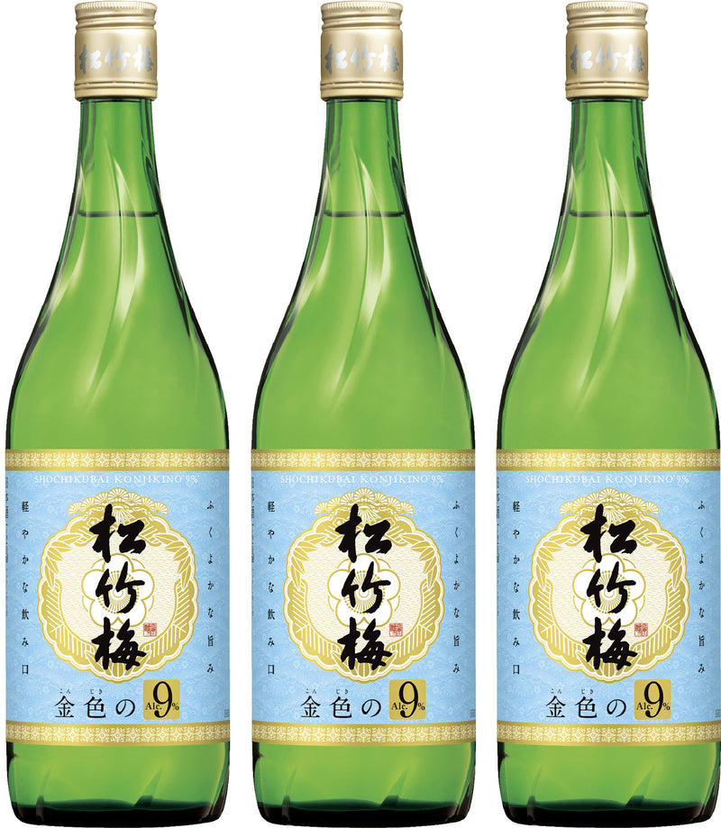 [3btls] Takara Shochikubai Konjiki no Alc.9% Sake 720ml × 3 bottles