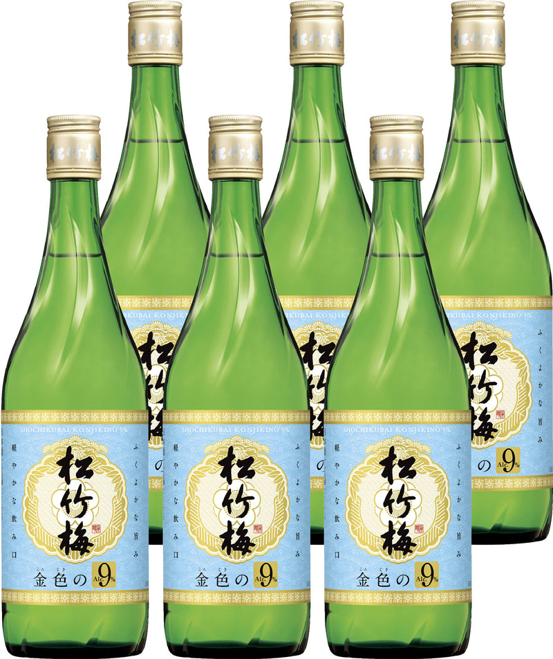 [1CS] Takara Shochikubai Konjiki no Alc.9% Sake 720ml × 6 bottles