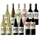 Eco Balance Complete Wine Tasting Set – 12 Bottles, 9 Different Varieties (750ml Each)