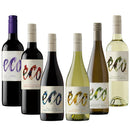 Eco Balance Best-Selling Wine Tasting Set – 6 Bottles, Featuring 3 Red and 3 White Wines (750ml Each)