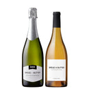 BREAD & BUTTER Sparkling Brut Cuvée & Chardonnay California Wine 2 Bottle Variety Pack