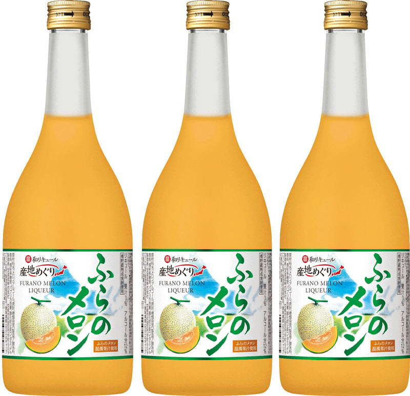 12% takara Liqueur Warikyu-ru Sanchi Meguri Hokkaido Furano Melon 720ml 3bottles