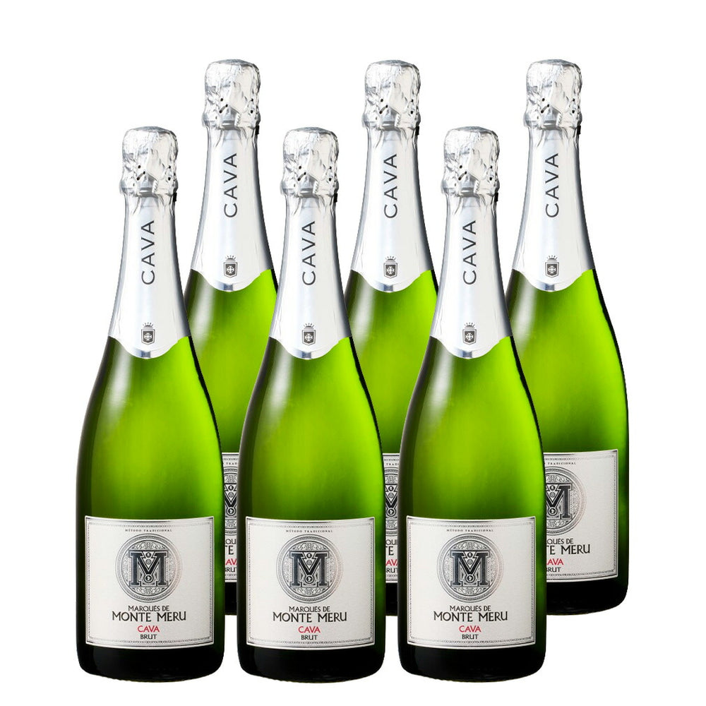 Spain Marques de Monte Mel Brut Cava 750ml × 12 bottless – White, Dry,