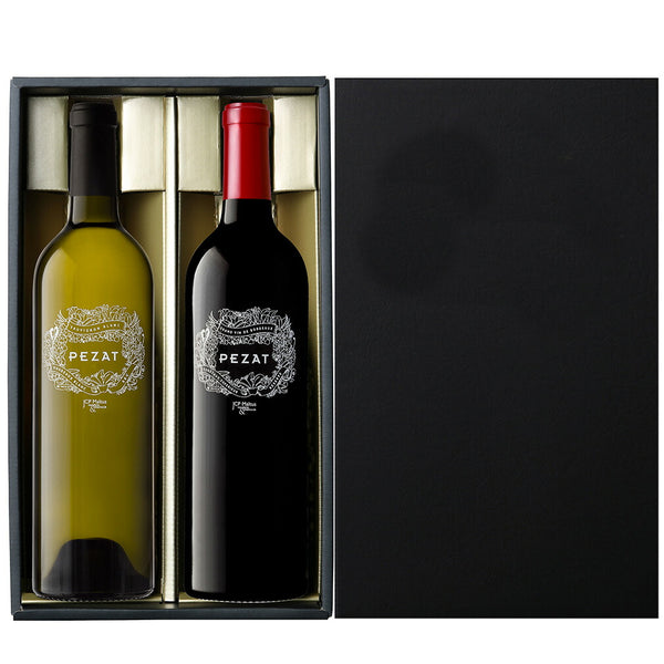 French Bordeaux Wine Set - Red & White, 750ml Each, 2-Bottle Gift Box