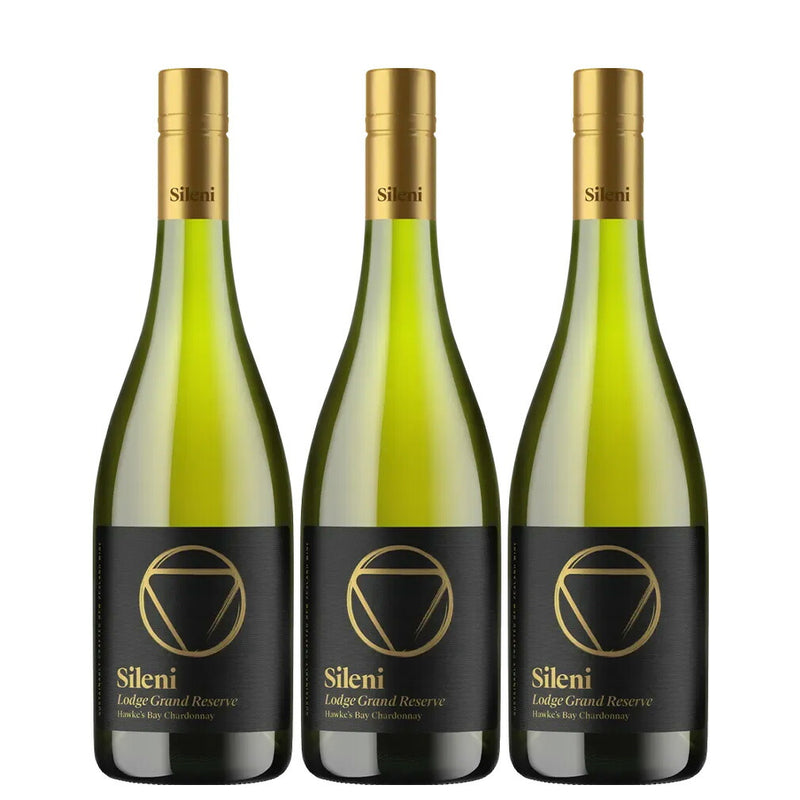 Sileni Grand Reserve Lodge Chardonnay 750ml 3 Bottles New Zealand Wine