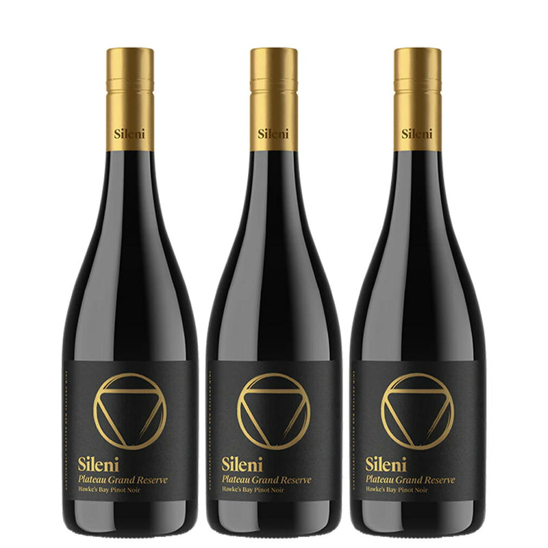 Sileni Grand Reserve Plateau Pinot Noir 750ml 3 Bottles New Zealand Wine