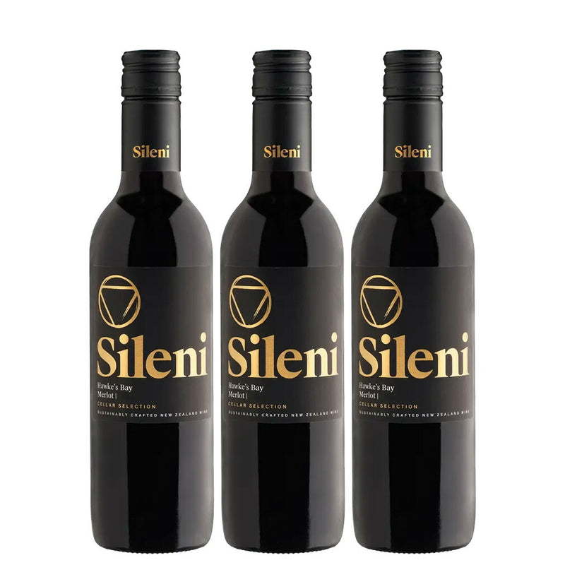 Sileni Cellar Selection Merlot Half Bottle 375ml (3 Bottles) New Zealand Win