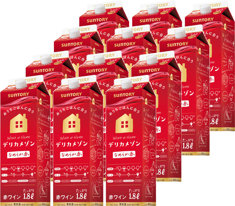 Suntory Delica Maison Red Wine Paper Pack 1.8L 12bottles