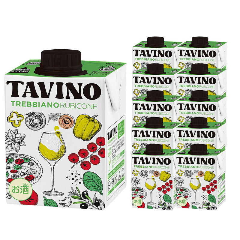 Tavino Trebbiano Rubicone White Wine, 500ml Paper Pack, 10 Pack