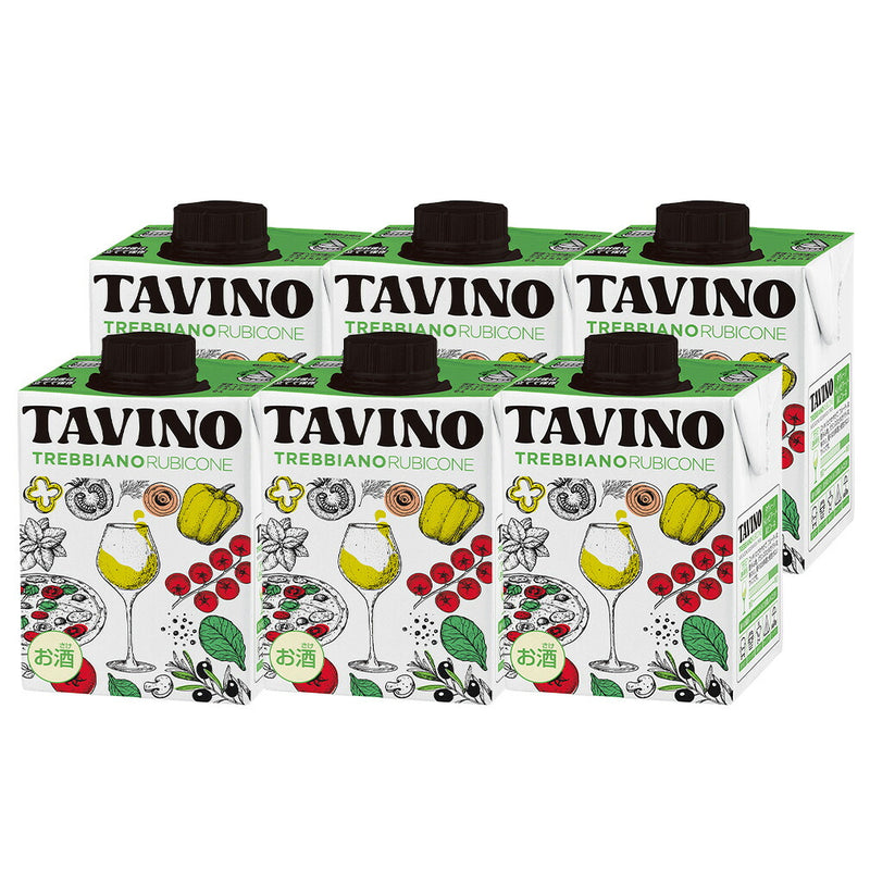 Tavino Trebbiano Rubicone White Wine, 500ml Paper Pack, 6 Pack