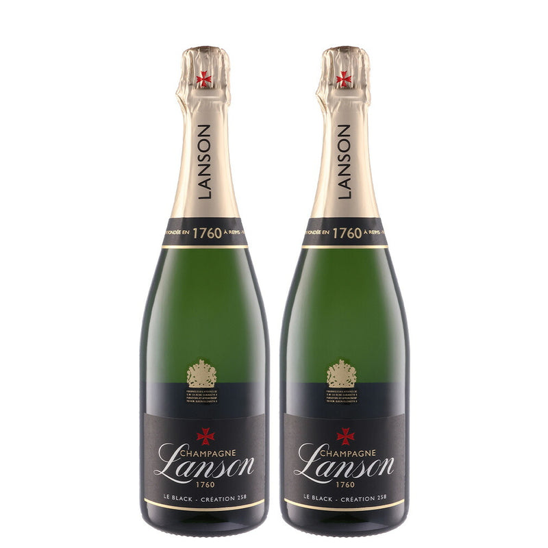Lanson Black Creation Brut Champagne 750ml × 2 Bottles – French Sparkling Wine