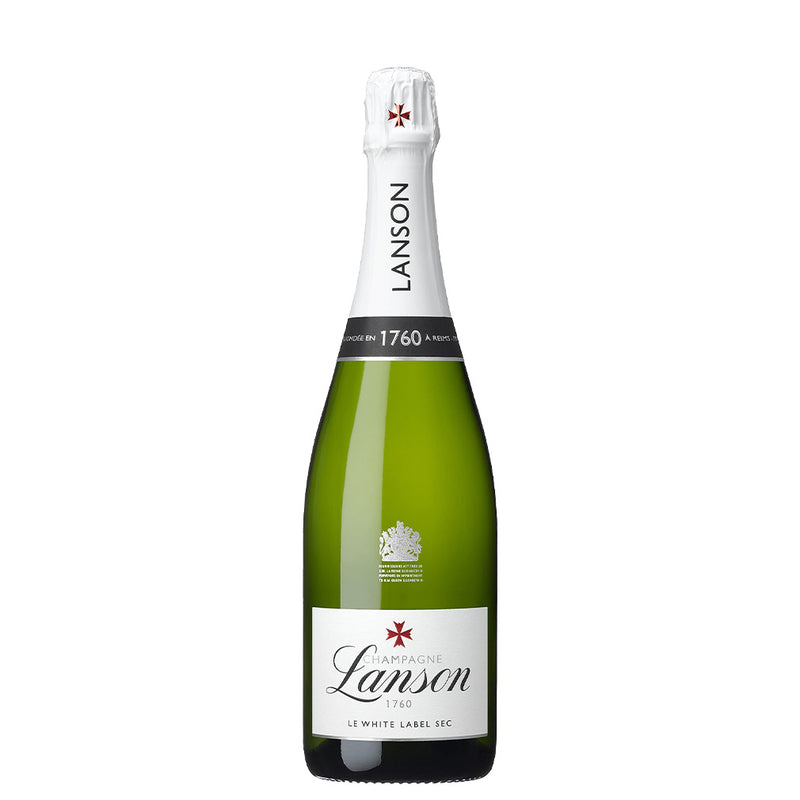Lanson Champagne – White Label Sec 750ml (1 Bottle) – Product of France