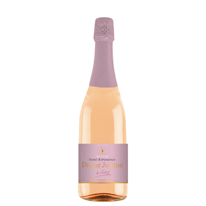 Spain Divine Justine Brut Rose 750ml – Sparkling Rose Wine