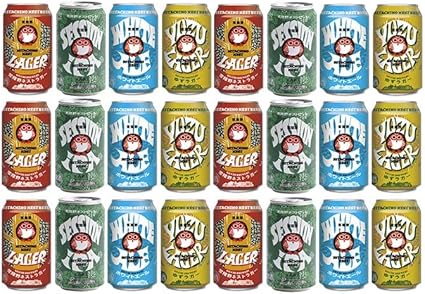 Hitachino Nest Beer 24-Can Assortment (4 Varieties) – Craft Beer from Kiuchi Brewery, Ibaraki, Japan