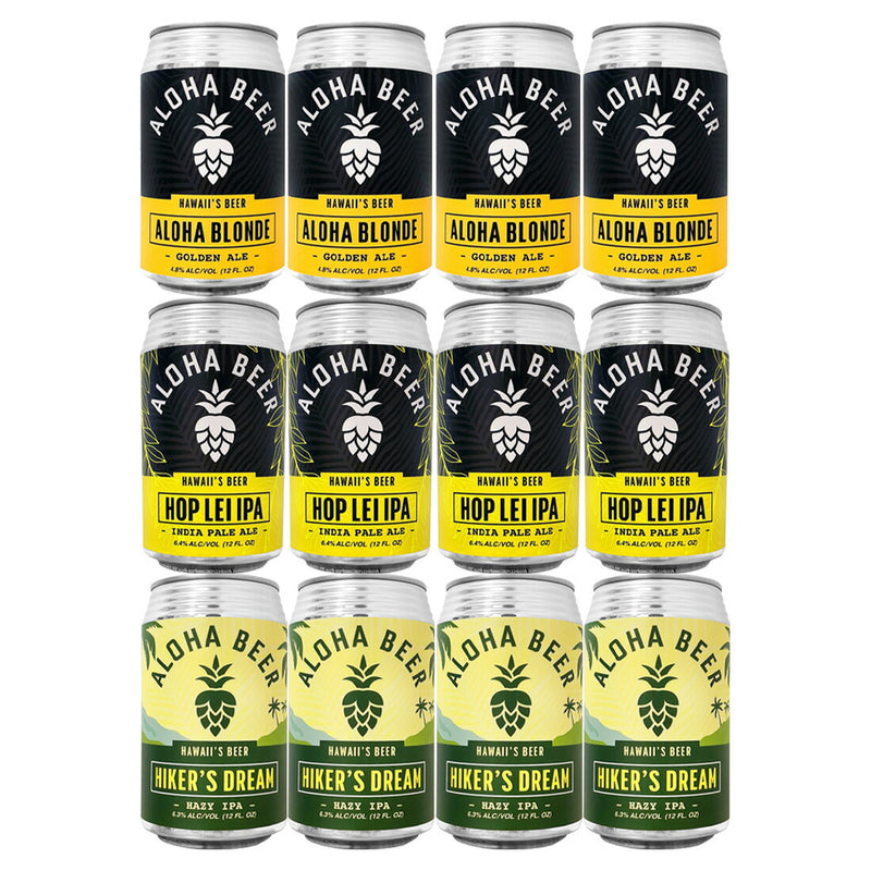 ALOHA BEER 355ml 3 types x 12 cans set
