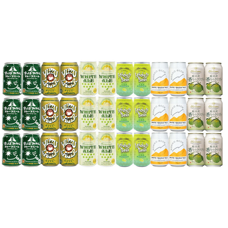 Selected Fruit Beer Set, Popular Breweries, 6-Variety 24-Bottle Tasting Set, Craft Beer, Isshusouden, Cans