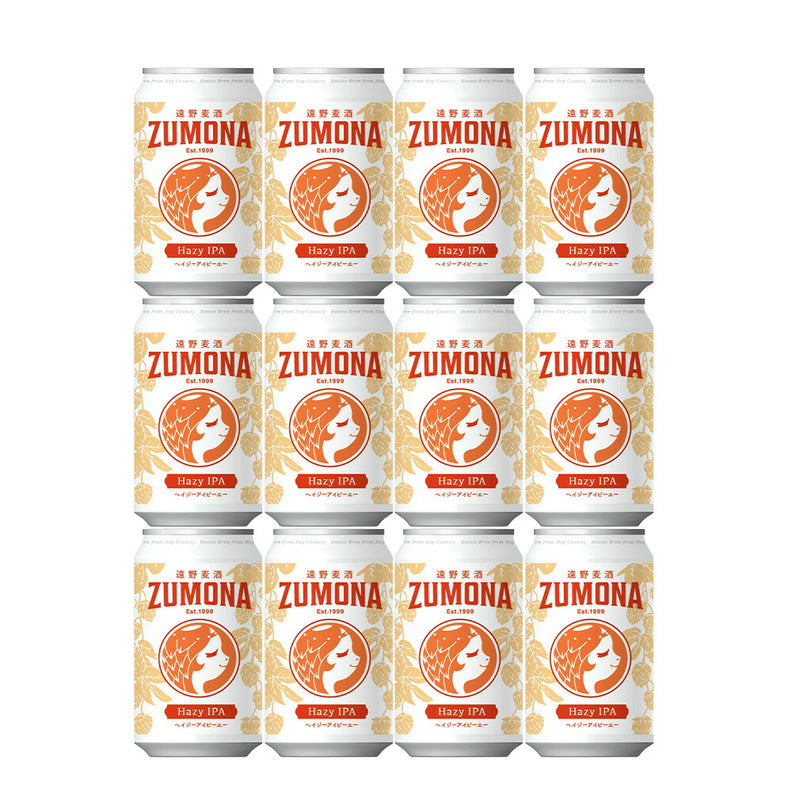 ZUMONA Beer Hazy IPA, Craft Beer, 350ml Cans (Pack of 12)