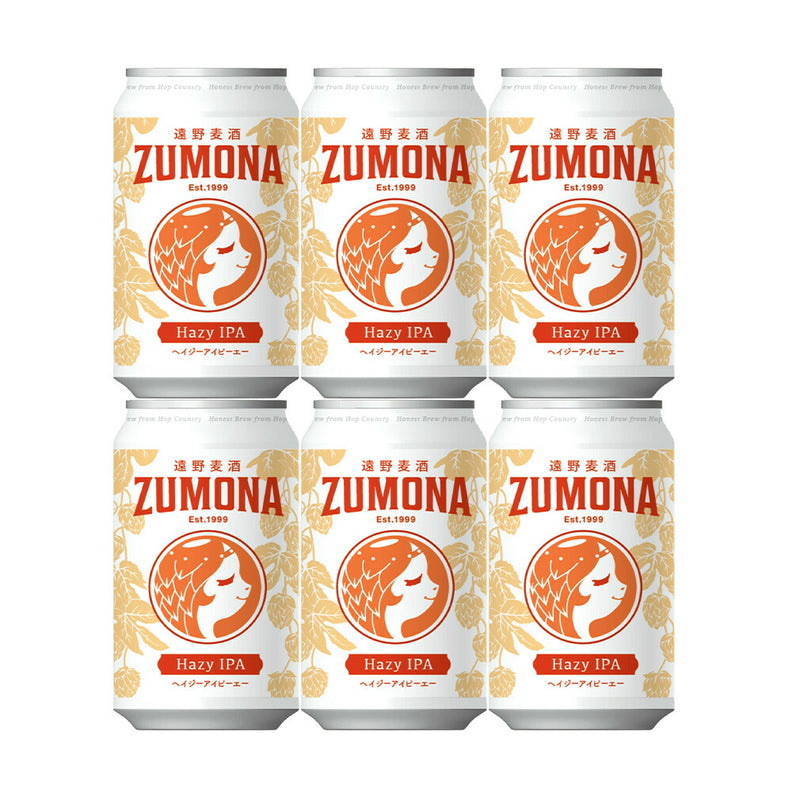 ZUMONA Beer Hazy IPA, Craft Beer, 350ml Cans (Pack of 6)