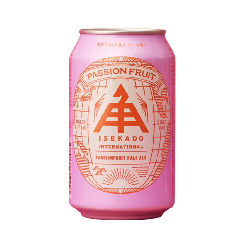 ISEKADO International Passion Fruit Pale Ale, 330ml Cans, 24-Can 1Case, Isekado Beer, Mie, Beer
