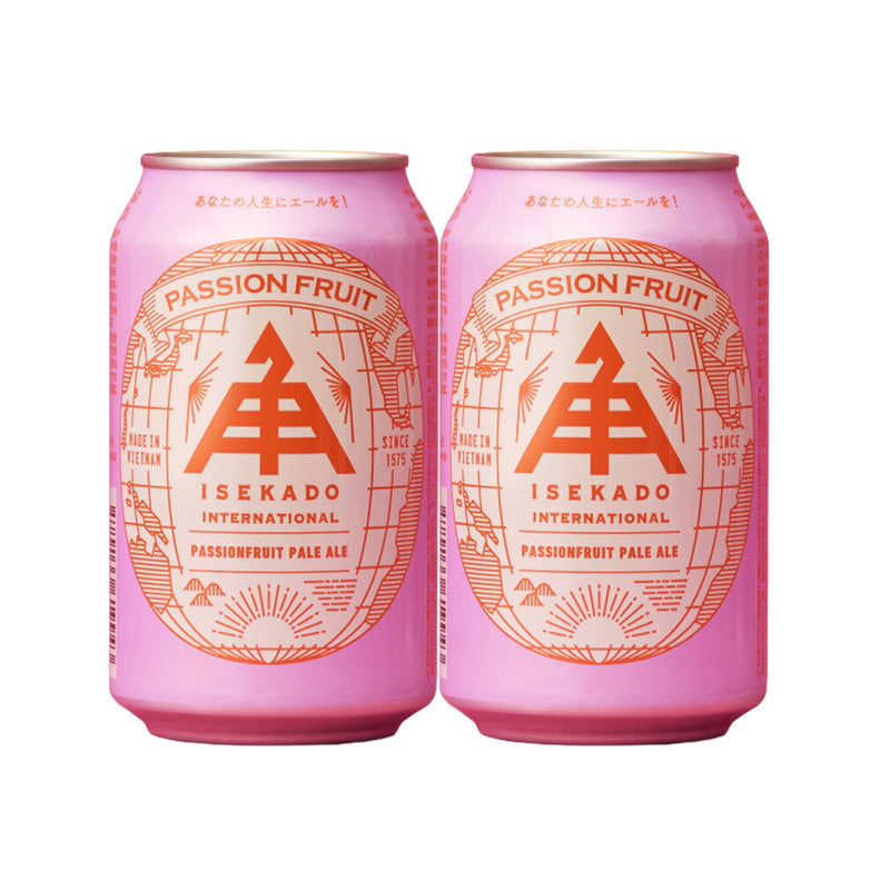 ISEKADO International Passion Fruit Pale Ale, 330ml Cans, 48-Can 1Case, Isekado Beer, Mie, Beer