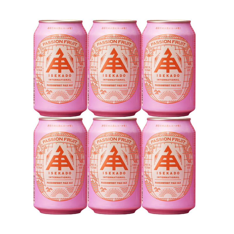 ISEKADO International Passion Fruit Pale Ale, 330ml Cans, 6-Pack, Isekado Beer, Mie, Beer