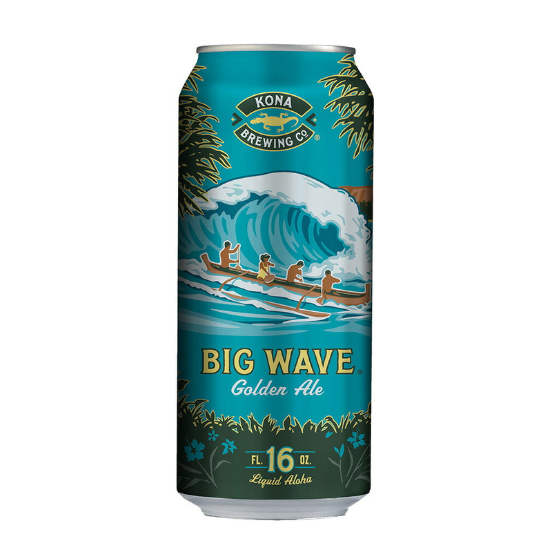 Hawaii KONA BEER BIG WAVE Golden Ale, Craft Beer, 473ml Cans (1 Case / 24 Cans)