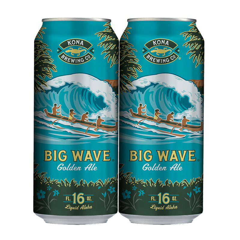 Hawaii KONA BEER BIG WAVE Golden Ale, Craft Beer, 473ml Cans (2 Case / 48 Cans)