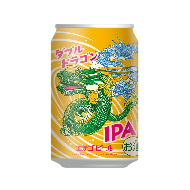 Limited Edition Echigo Beer Double Dragon IPA, Craft Beer, 350ml Cans (1 Case / 24 Cans)