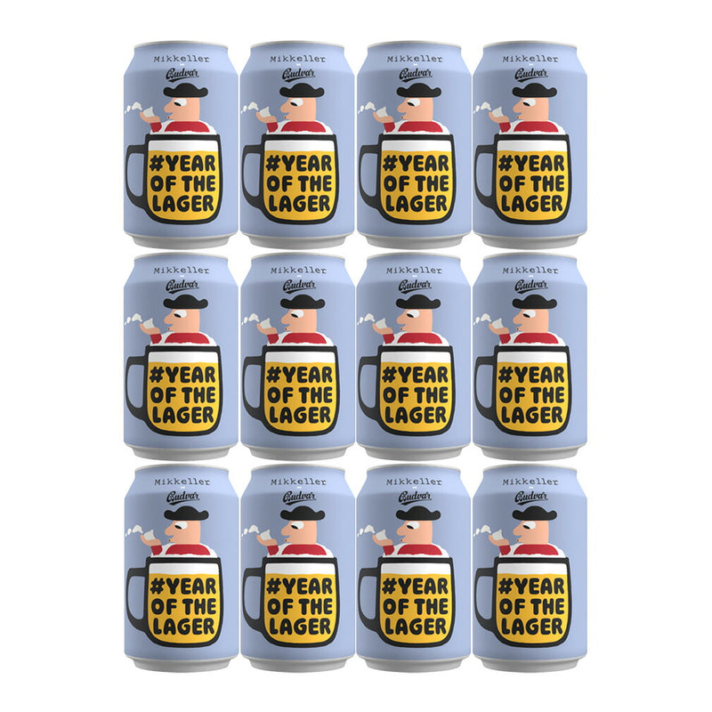 Denmark Mikkeller Year of the Lager, Craft Beer, 330ml Cans (Pack of 12)