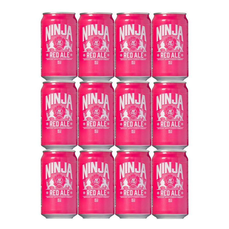 NINJA BEER Red Ale (NINJA RED ALE), Craft Beer, 350ml Cans (Pack of 12)