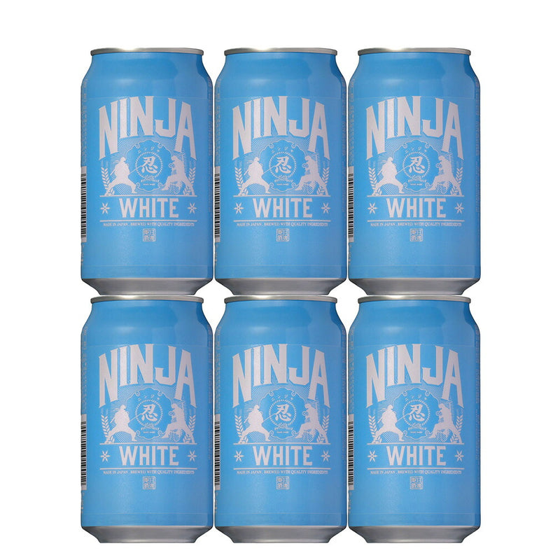 NINJA BEER WHITE (NINJA WHITE), Craft Beer, 350ml Cans (Pack of 6)